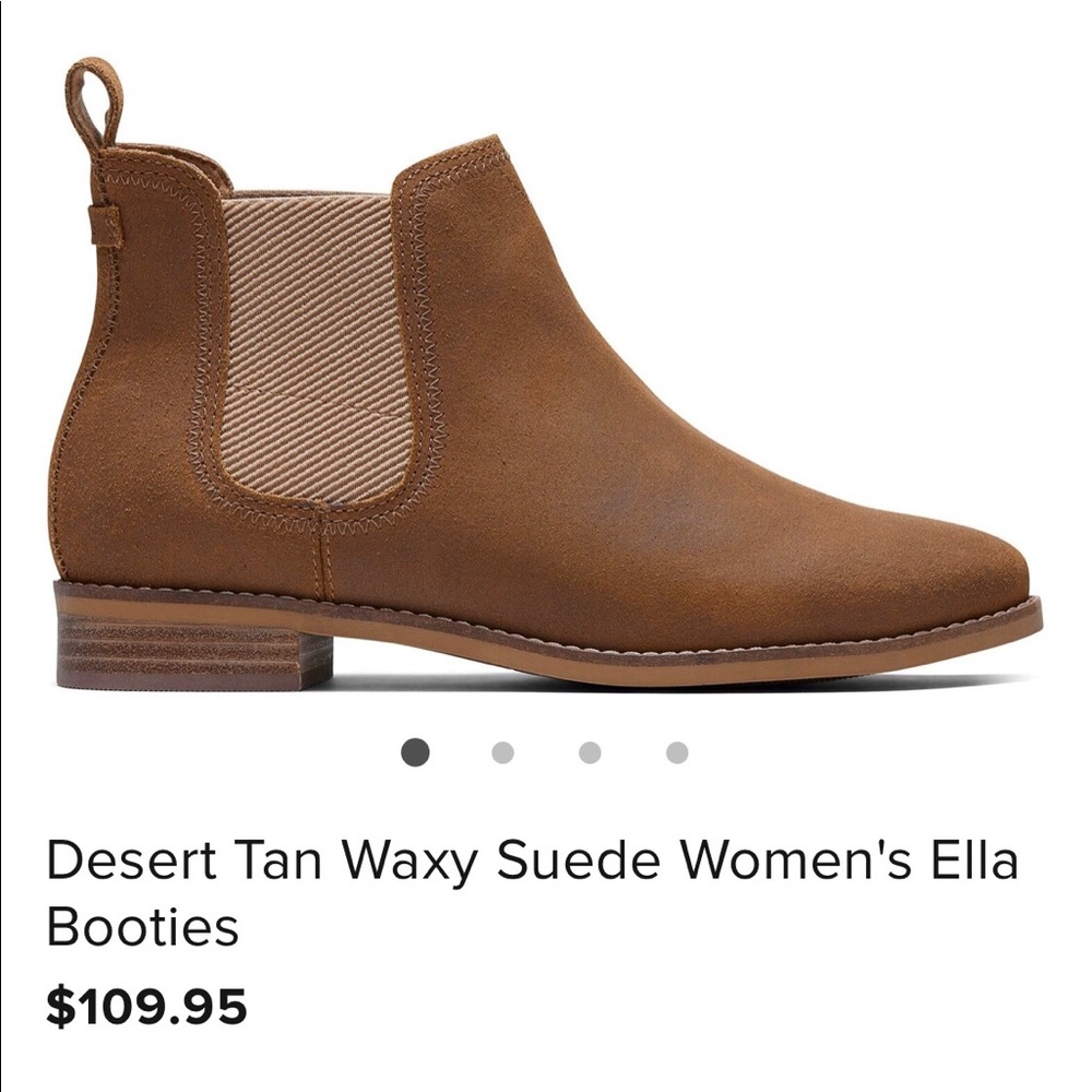 NWT TOMS Desert Tan Waxy Suede Booties -Chelsea